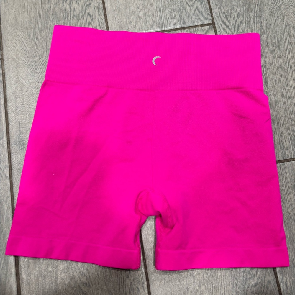 ZYIA Active Hustle hot pink compression bike shorts Size Large - Picture 2 of 7
